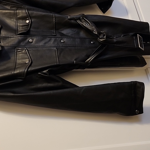Black Faux Leather Jacket - Picture 6 of 6